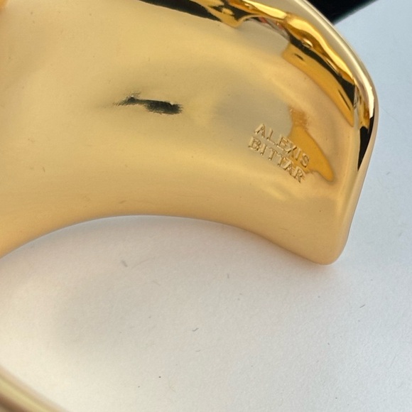 ALEXIS BITTAR• Solanales Gold Silver Crystal Lace Up Corset Cuff Bracelet - Picture 5 of 12